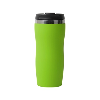 Термокружка "Double wall mug C1", soft touch, 350 мл, зеленое яблоко
