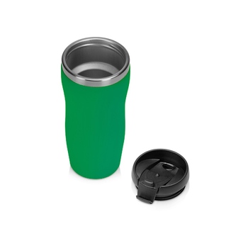 Термокружка "Mony Steel" 350 мл, soft touch, зеленый (P)