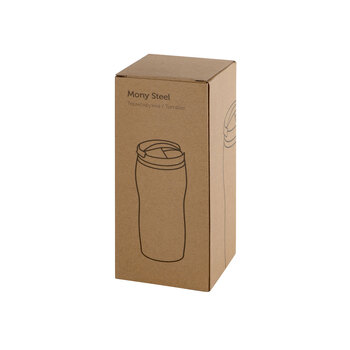 Термокружка "Mony Steel" 350 мл, soft touch, бирюзовый 320C (P)