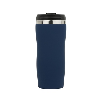 Термокружка "Double wall mug C1", soft touch, 350 мл, темно-синий (Р)
