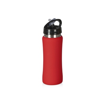 Бутылка для воды "Bottle C1", сталь, soft touch, 600 мл, красный