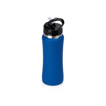 Бутылка для воды "Bottle C1", сталь, soft touch, 600 мл, синий