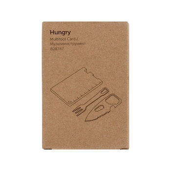 Мультиинструмент с ножом и вилкой "Hungry", черный