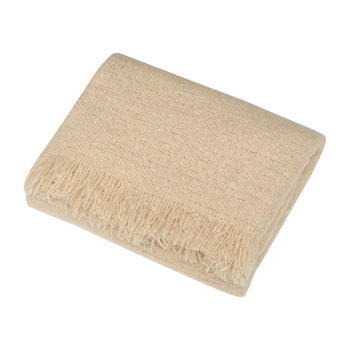 Плед акриловый Mohair, бежевый