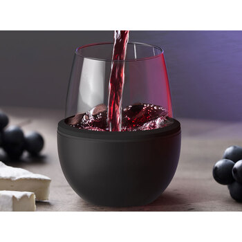 Тумблер для вина WINE KUZIE, черный (P)