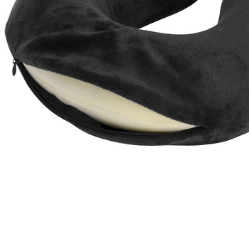 Подушка Basic из микрофибры с эффектом памяти U-shape, черный