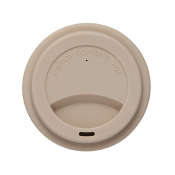 Стакан с силиконовой крышкой "Cafe", beige