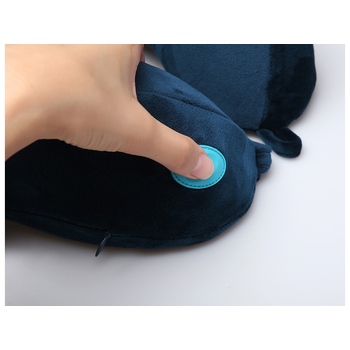 Подушка для путешествий со встроенным массажером "Massage Tranquility Pillow", синий