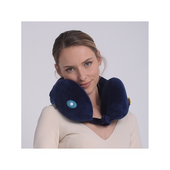 Подушка для путешествий со встроенным массажером "Massage Tranquility Pillow", синий