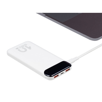 RIVACASE VA2540 (10 000mAh), QC/PD 20W внешний аккумулятор с дисплеем, белый 12/48