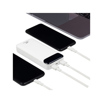 RIVACASE VA2280 (20000mAh) с дисплеем, белый, внешний аккумулятор /24