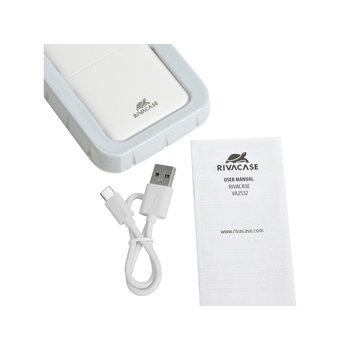 RIVACASE VA2532 (10000 мАч) QC/PD 20W внешний аккумулятор с дисплеем, белый 12/48