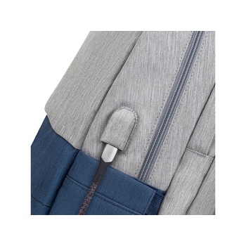 RIVACASE 7567 grey/dark blue рюкзак для ноутбука 17.3" / 6