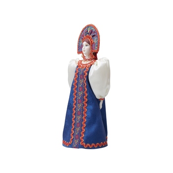 Подарочный набор: кукла фарфоровая, крем-мед, красный