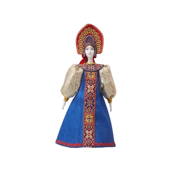 Подарочный набор: кукла фарфоровая, крем-мед, красный