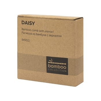 Расческа с зеркалом из бамбука "Daisy", натуральный