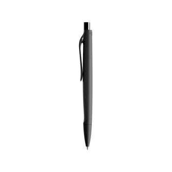 Ручка пластиковая шариковая Prodir ds6prr-Z75 "софт-тач", черный с серебристой кнопкой