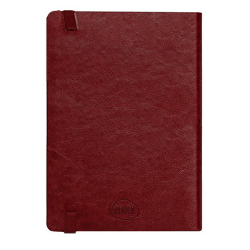 Ежедневник недатированный BOOMER, А5, бордовый, кремовый блок в линейку, без обреза
