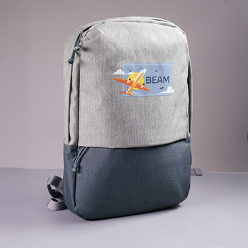 Рюкзак BEAM, серый/темно-серый, 44х30х10 см, ткань верха: 100% полиэстер, подкладка: 100% полиэстер