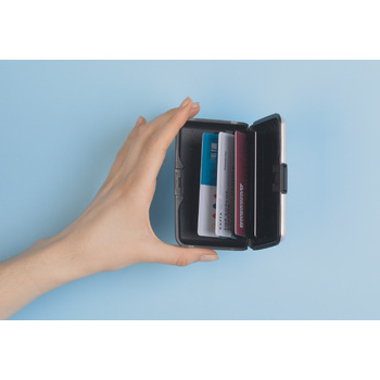Футляр "Trust" для банковских карт и визиток с RFID - защитой от считывания данных, серебристый