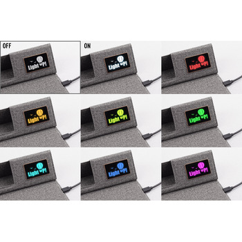 Настольная складная подставка "Cool Mat" с беспроводным (15W) ЗУ, сенсорной подсветкой логотипа, функцией MagSafe и ковриком для мыши