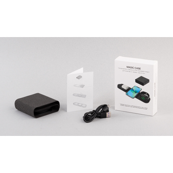Складная беспроводная (15W) зарядная станция "Magic Case" с MagSafe для смартфона, часов и наушников