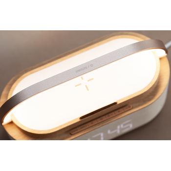 Bluetooth стерео-колонка "Smart Band" 10Вт (2х5Вт) с беспроводным (15W) ЗУ, лампой, часами, FM радио