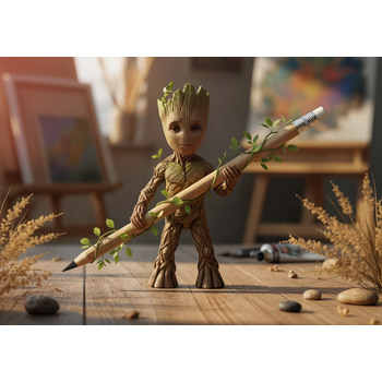 Вечный карандаш "Groot" с ластиком, бамбук