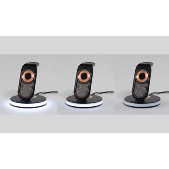 Беспроводная (15W) зарядная станция "Tron" с прозрачным корпусом и подсветкой
