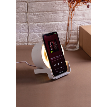 Bluetooth колонка-подставка "Smart Sound" с беспроводным (10W) зарядным устройством и лампой