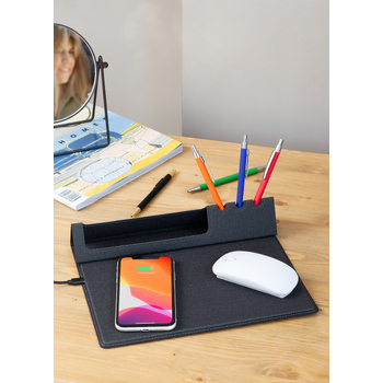 Настольная складная подставка "Cool Desk" с беспроводным (10W) зарядным устройством и ковриком для мыши