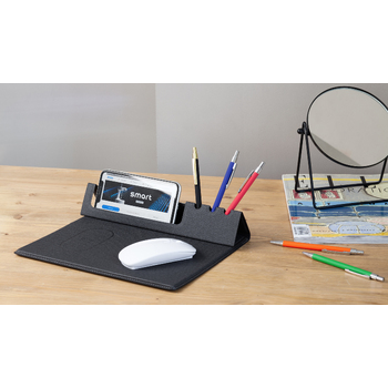 Настольная складная подставка "Cool Desk" с беспроводным (10W) зарядным устройством и ковриком для мыши