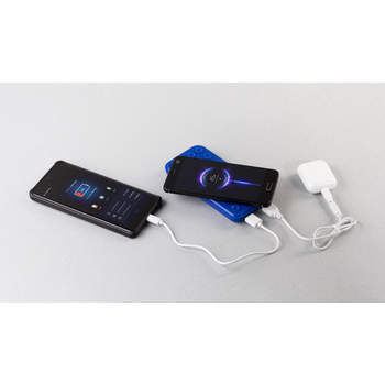 Беспроводное зарядное устройство "Sticky SOFTTOUCH", 10000 mAh с подсветкой логотипа и присосками