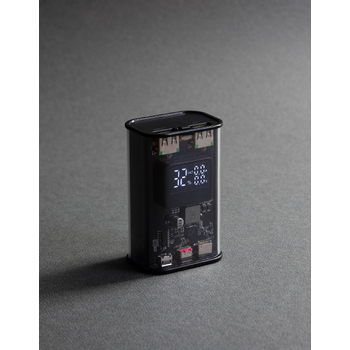 Зарядное (22.5W) устройство "Inside" 9000 mAh с прозрачным корпусом и цифровым индикатором заряда/напряжения/силы тока