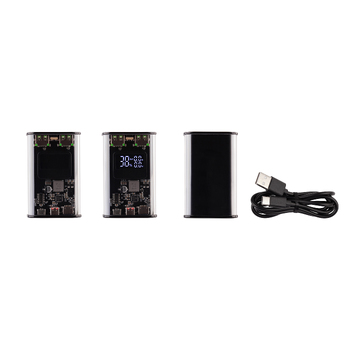 Зарядное (22.5W) устройство "Inside" 9000 mAh с прозрачным корпусом и цифровым индикатором заряда/напряжения/силы тока
