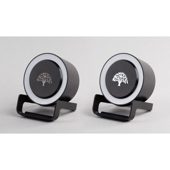 Bluetooth колонка-подставка "Smart Loud" с беспроводным (10W) зарядным устройством, лампой и подсветкой логотипа