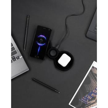Беспроводная (15W) зарядная станция "Cheb" с прозрачным корпусом и MagSafe