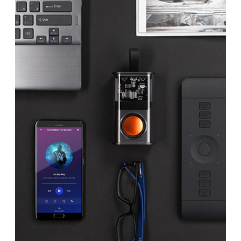 Bluetooth колонка "Hi-Fi" 5Вт с разноцветной подсветкой и прозрачным корпусом
