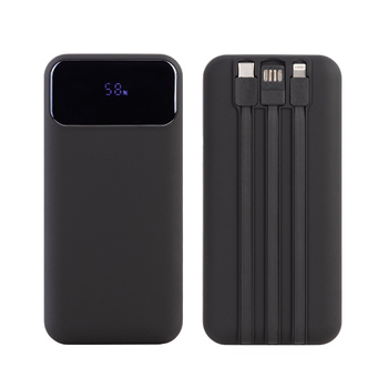 Зарядное (22.5W) устройство "Top Grade SOFTTOUCH" 20000 mAh с подсветкой логотипа, встроенными кабелями и цифровым индикатором заряда