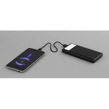 Зарядное устройство "Lumos" 10000 mAh с фонариком, черный