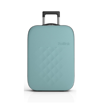 Чемодан складной Rollink Vega II 55x40x20 см, 2 колеса, бирюзовый