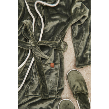 Банный халат VINGA Louis из rPET GRS, S-M, унисекс, 350 г/м²