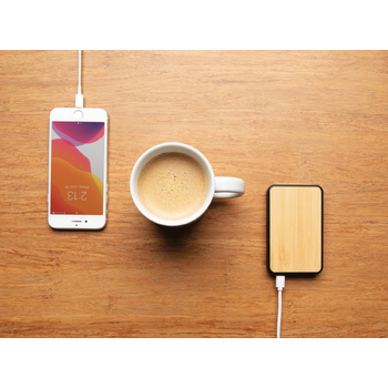 Бамбуковый карманный внешний аккумулятор Fashion, 5000 mAh