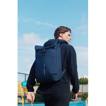 Антикражный водонепроницаемый рюкзак Urban Flap-Top, темно-синий