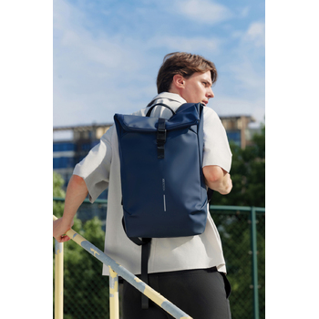 Антикражный водонепроницаемый рюкзак Urban Flap-Top, темно-синий