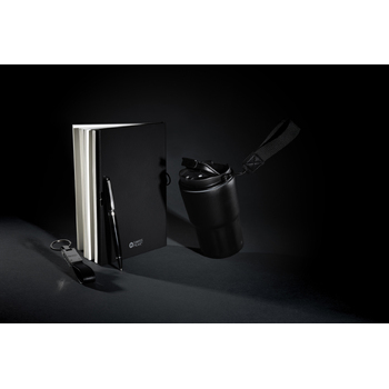 Термокружка Swiss Peak в комплекте с блокнотом, ручкой и брелком