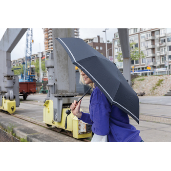 Компактный зонт Impact из RPET AWARE™ со светоотражающей полосой, d96 см 
