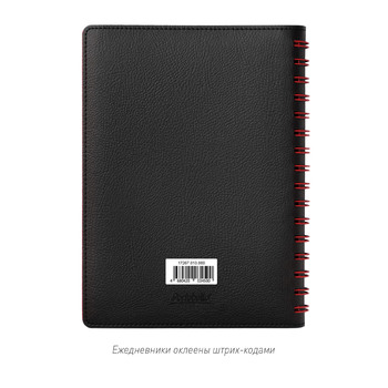 Ежедневник Виста (Vista) недатированный, черный/красный