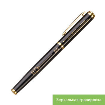 Ручка-роллер Соната (Sonata), черная/позолота