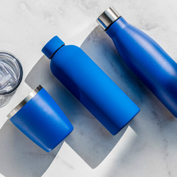 Термобутылка вакуумная герметичная Прима Ультрамарин (Prima Ultramarine), ярко-синяя